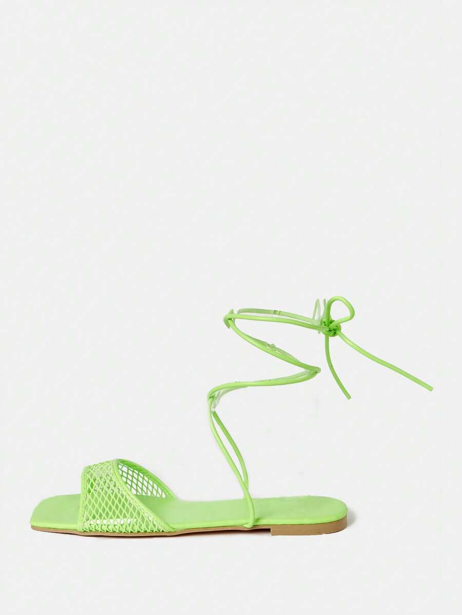 SheIn SXY Dép bệt Nữ - màu xanh lá - Xem 1