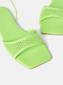 SheIn SXY Dép bệt Nữ - màu xanh lá - Xem 4