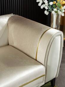 1pc Kain Perca Sofa Handuk Minimalis Polyester Non-slip Sofa Cover Selimut Untuk Ruang tamu, Semua Musim - Krem - View 6