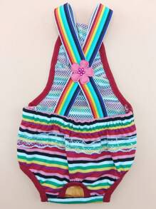 1件可调节条纹宠物生理裤，可重复使用和水洗 - 彩色 - 查看 1