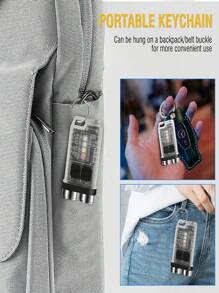 1pc Aluminum Alloy Flashlight, Modernist Letter Detail Portable Torch For Outdoor - White - View 6