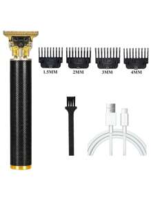 1入組鋅合金理髮器現代主義雙色家用理髮器 - 黑色 - 查看 1