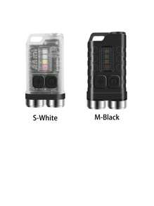 1pc Aluminum Alloy Flashlight, Modernist Letter Detail Portable Torch For Outdoor - White - View 7