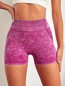 Quần Shorts Thể thao Nữ Cà vạt nhuộm - Màu Hồng Tươi - Xem 3