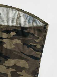 SHEIN EZwear Camo Print Tube Top - Multicolor - View 3
