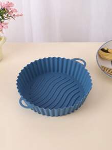 1入組烤盤式氣炸鍋，氣炸鍋廚房用品，氣炸鍋墊，氣炸紙，氣炸器 - 藏蓝色 - 查看 2