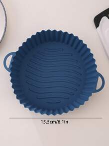 1入組烤盤式氣炸鍋，氣炸鍋廚房用品，氣炸鍋墊，氣炸紙，氣炸器 - 藏蓝色 - 查看 3