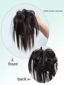 Tóc Ngắn Xoăn Tổng Hợp Búi - màu đen - Xem 1