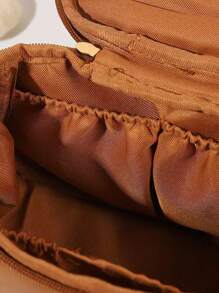 Large Capacity Travel Makeup Bag Storage Makeup Organizer Makeup Case - Mocha Brown - View 2