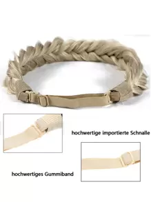 Braided Synthetic Hair Headband - Grey - View 5