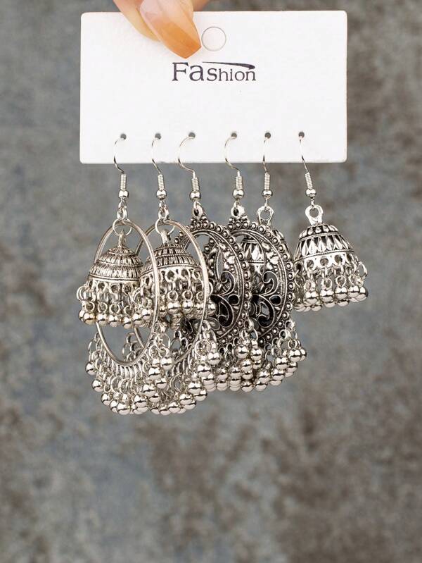 مجموعة 3 أزواج من حلقات الأذن الساقطة للزينة اليومية للنساء