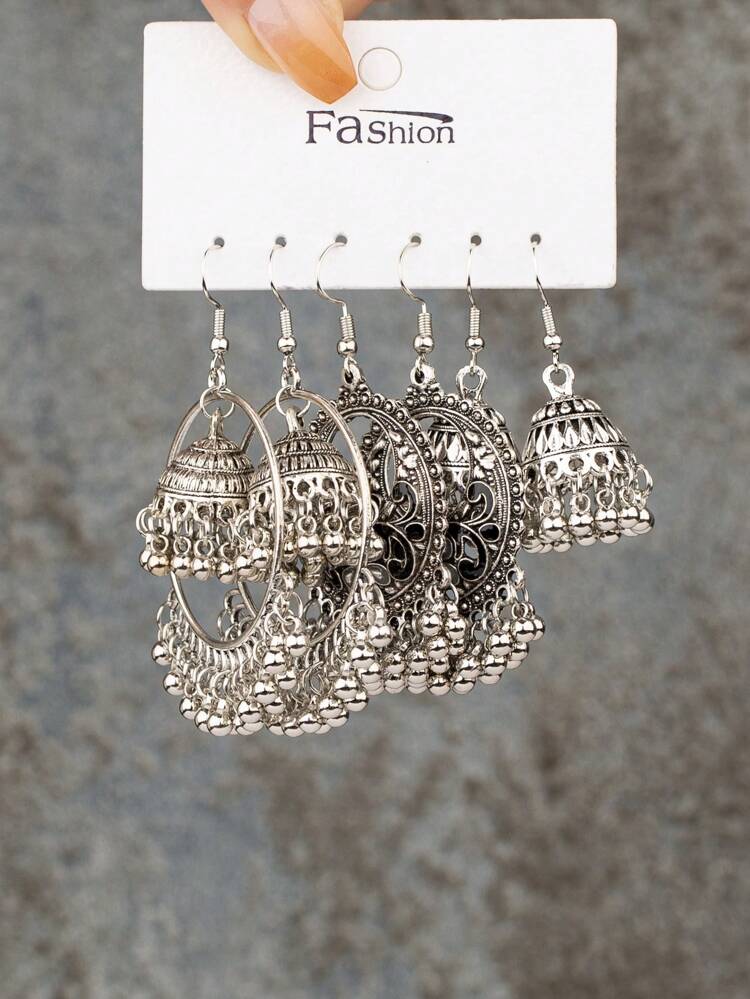 3pairs/Set Fashion Earrings Drop Earrings For Women For Daily Decoration