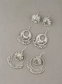 مجموعة 3 أزواج من حلقات الأذن الساقطة للزينة اليومية للنساء