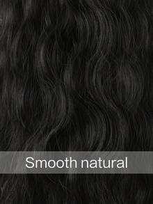 7入組夾片長款小波浪合成纖維接髮 - 黑色 - 查看 5