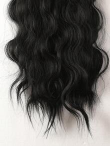 7入組夾片長款小波浪合成纖維接髮 - 黑色 - 查看 6