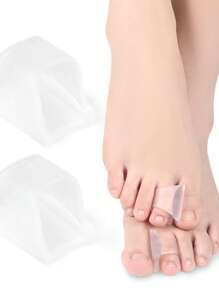 Toe Separators For Women And Men, Yoga Toes, Silicone Toe Spacers, Toes Spreaders For Feet, Toe Separators For Overlapping Toes, Foot Care Tools(2 Count) - White - View 3