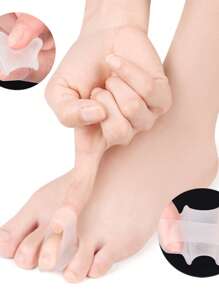Toe Separators For Women And Men, Yoga Toes, Silicone Toe Spacers, Toes Spreaders For Feet, Toe Separators For Overlapping Toes, Foot Care Tools(2 Count) - White - View 4