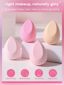 4pcs Makeup Sponge For Women Make Up Use - Multicolor - View 2