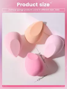 4pcs Makeup Sponge For Women Make Up Use - Multicolor - View 3