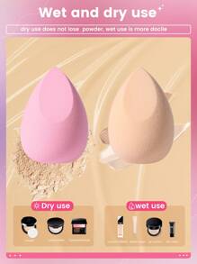 4pcs Makeup Sponge For Women Make Up Use - Multicolor - View 4