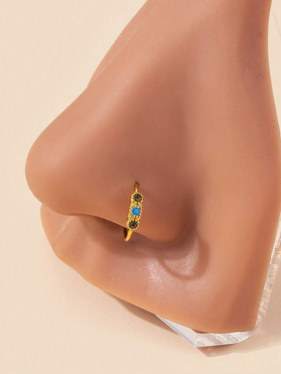 1 Thời Trang & Thanh Lịch Đồng Khảm Đính Đá Cubic Zirconia Mũi Nhẫn Cho Nữ, Món Quà Tuyệt Vời Cho Các Bữa Tiệc Trang Sức Đồng - Vàng - Xem 1