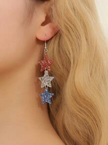 1 đôi Quà Tặng Ngày Độc Lập & Bông Tai Hình Ngôi Sao Đơn Giản Hàng Ngày Cho Nữ - Nhiều màu - Xem 6