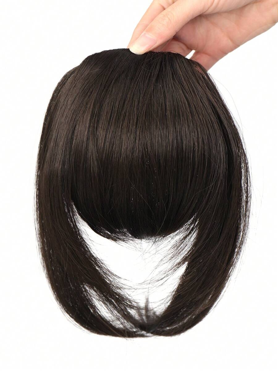 Flecos recto sintético pelo - Marrón - Ver 1