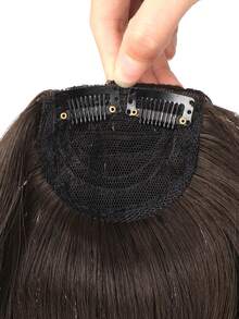 Flecos recto sintético pelo - Marrón - Ver 6