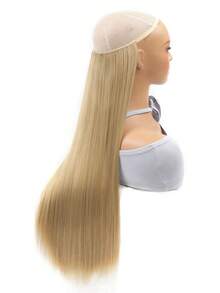 Long Straight Synthetic Hair Extension - Gold - View 4