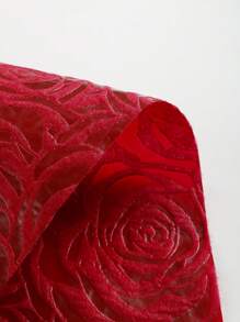 2 Chiếc Hoa Văn Giấy Gói Quà, Thiết Kế Hoa Hồng Đơn Giản Vải Không Dệt Giấy Gói Cho Đám Cưới, Đảng - Màu Đỏ Sâu - Xem 2