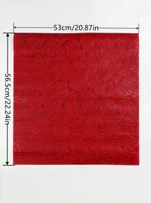 2 Chiếc Hoa Văn Giấy Gói Quà, Thiết Kế Hoa Hồng Đơn Giản Vải Không Dệt Giấy Gói Cho Đám Cưới, Đảng - Màu Đỏ Sâu - Xem 4