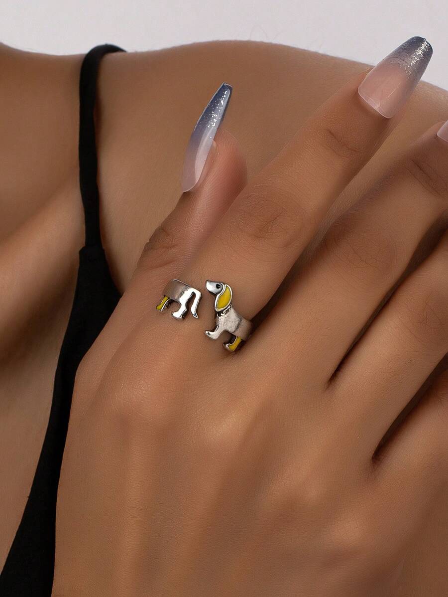 1 gói Vòng tay thiết kế hình chó thời trang Trang trí hàng ngày cho phụ nữ - Nhiều màu - Xem 1