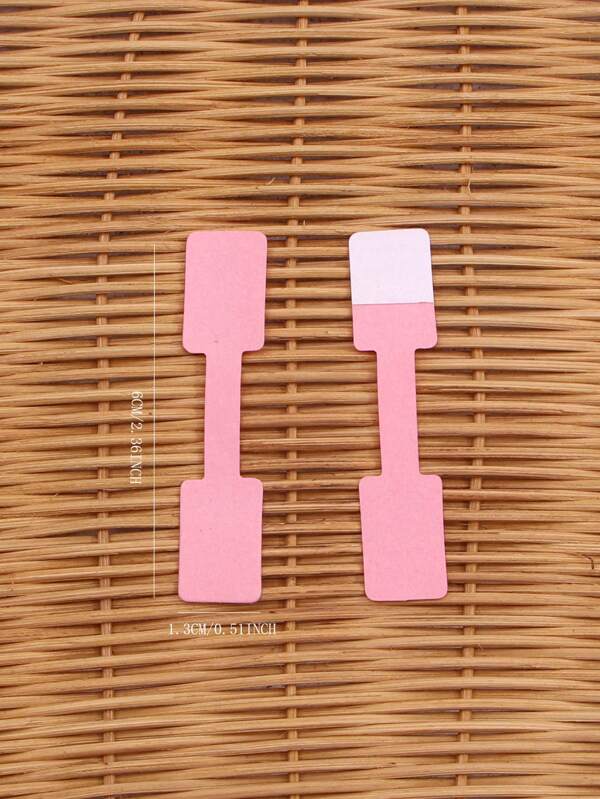 98pcs/set Geometric Shaped Ring Display Card, Simple Plain Color Paper