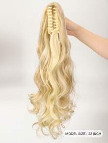Long Curly Ponytail Synthetic Hair Extension - Multicolor - View 2