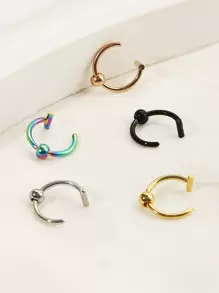 5 Cái/bộ Ngộ Nghĩnh Đính Hạt Thép Không Gỉ Trang Trí Nhẫn Môi Labret Cho Nữ Trang Trí Hàng Ngày - Nhiều màu - Xem 1
