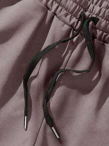 Manfinity Hypemode Quần Short Nam Dây kéo Túi Hoa Lá thư Giải trí - Bụi hồng - Xem 5