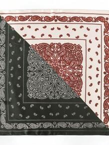 1pc Women Paisley Pattern Fashion Bandana For Daily Life Bandana,Hair Band,Head Band Ideal For Dressing Up Your Look - Army Green - View 3