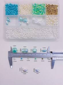 1 hộp phong cách hỗn hợp ngọc trai giả, hạt & vỏ vật liệu làm vòng tay & mặt dây chuyền tự làm - Nhiều màu - Xem 4