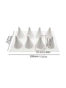 1入組螺旋設計糖果模具用於烘焙簡單樹形糖果製作模具廚房用 - 白色 - 查看 2