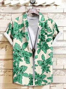Manfinity RSRT Men Tropical Print Shirt Without Tee - Multicolor - View 1