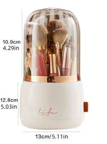 1入組ABS彩妝盒,現代透明殼套 - 白色 - 查看 3