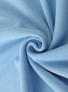 Manfinity Hypemode Men Slogan Graphic Drop Shoulder Tee - Dusty Blue - View 4