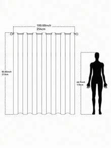 1入組復古花卉圖案米色窗簾家用滌綸遮光窗簾 - 米色 - 查看 5