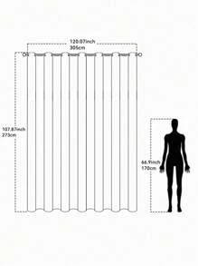 1入組復古花卉圖案米色窗簾家用滌綸遮光窗簾 - 米色 - 查看 6