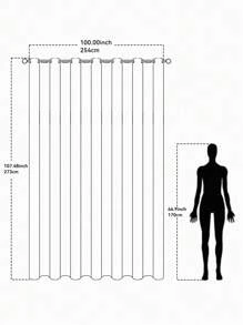 1入組復古花卉圖案米色窗簾家用滌綸遮光窗簾 - 米色 - 查看 8