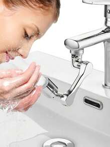 1pc Universal 1080° Rotatable Water Tap Extender - Silver - View 1