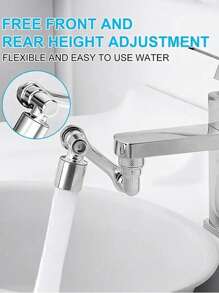 1pc Universal 1080° Rotatable Water Tap Extender - Silver - View 5