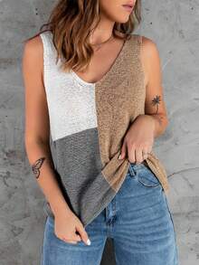 bloco de cores Top tank - Multicolorido - Visão 3