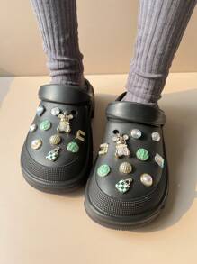 20pcs Rhinestone Decor Bag Design Shoe Decoration, Multicolor Pins PVC Fashionable Accessories For Clogs Slides - Multicolor - View 2