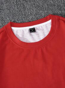 Manfinity EMRG Men Astronaut Print Drop Shoulder Tee - Red - View 5